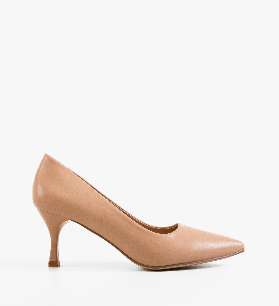 Pantofi Dama Klaak Nude cu Toc Fin - imagine 4