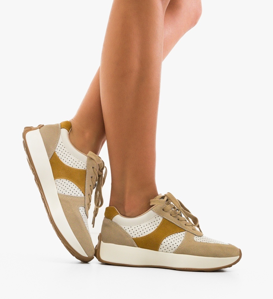 Sneakers Dama Namibe Bej | Confort Sport - imagine 3