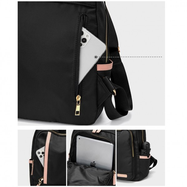 Rucsac Dama E-LY GT404 Negru Impermeabil - imagine 4