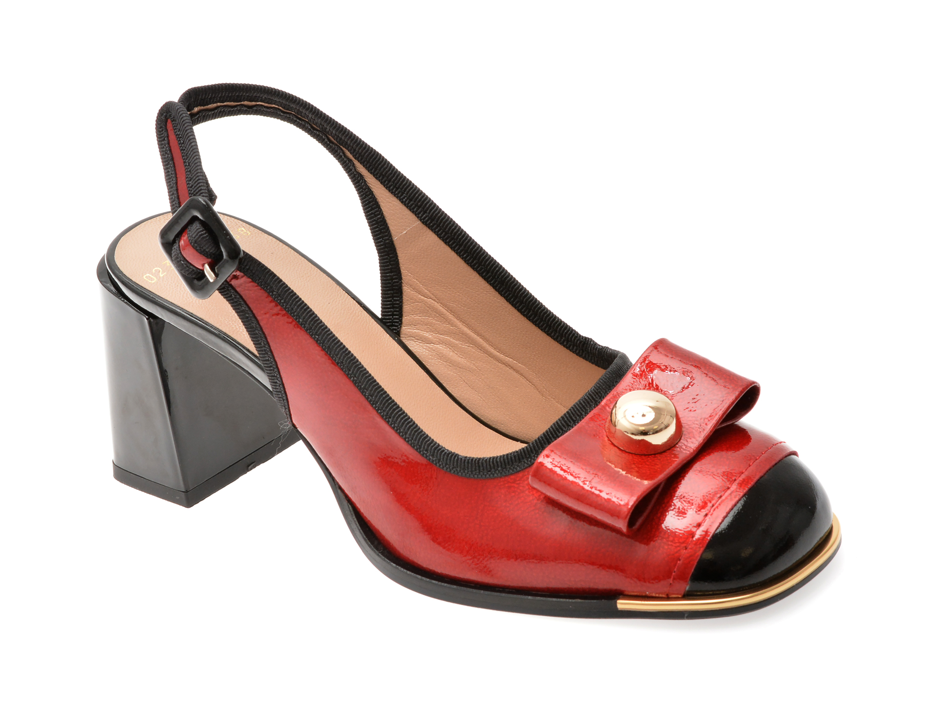 Sandale EPICA Rosii Piele Lacuita - Stil & Eleganță
