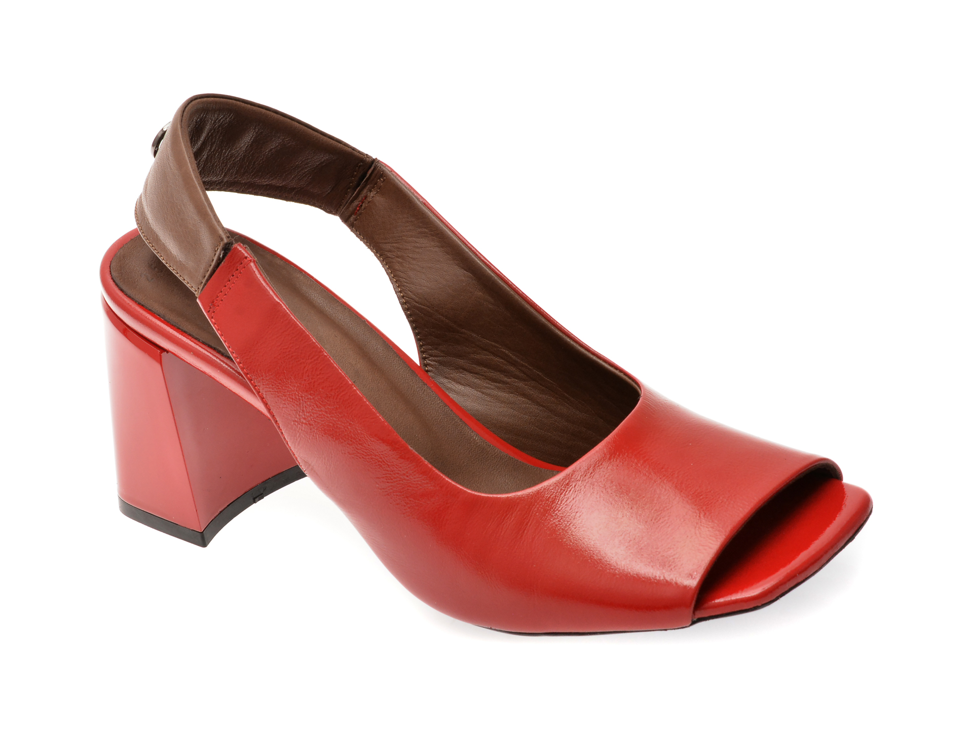 Sandale Epica Rosii Piele Lacuita - Eleganță și Stil