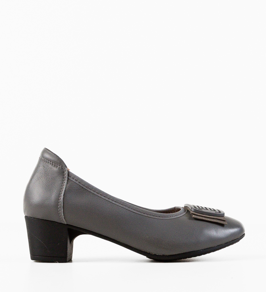 Pantofi cu toc Bobbi Gri - Eleganță și Stil - imagine 4