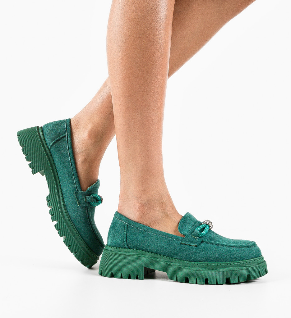 Pantofi Casual Dama Bovra Verzi - Confort și Stil - imagine 3