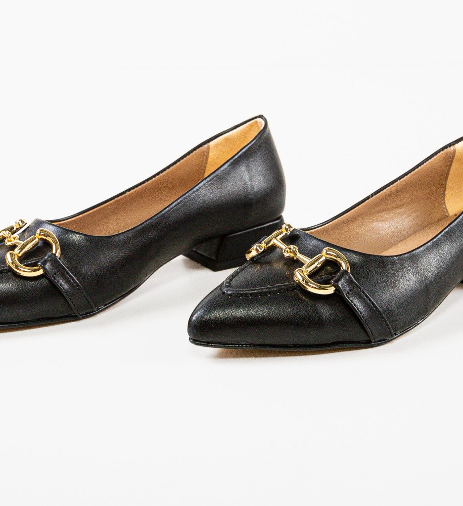 Pantofi Lipse Negri Eleganți cu Toc - imagine 8