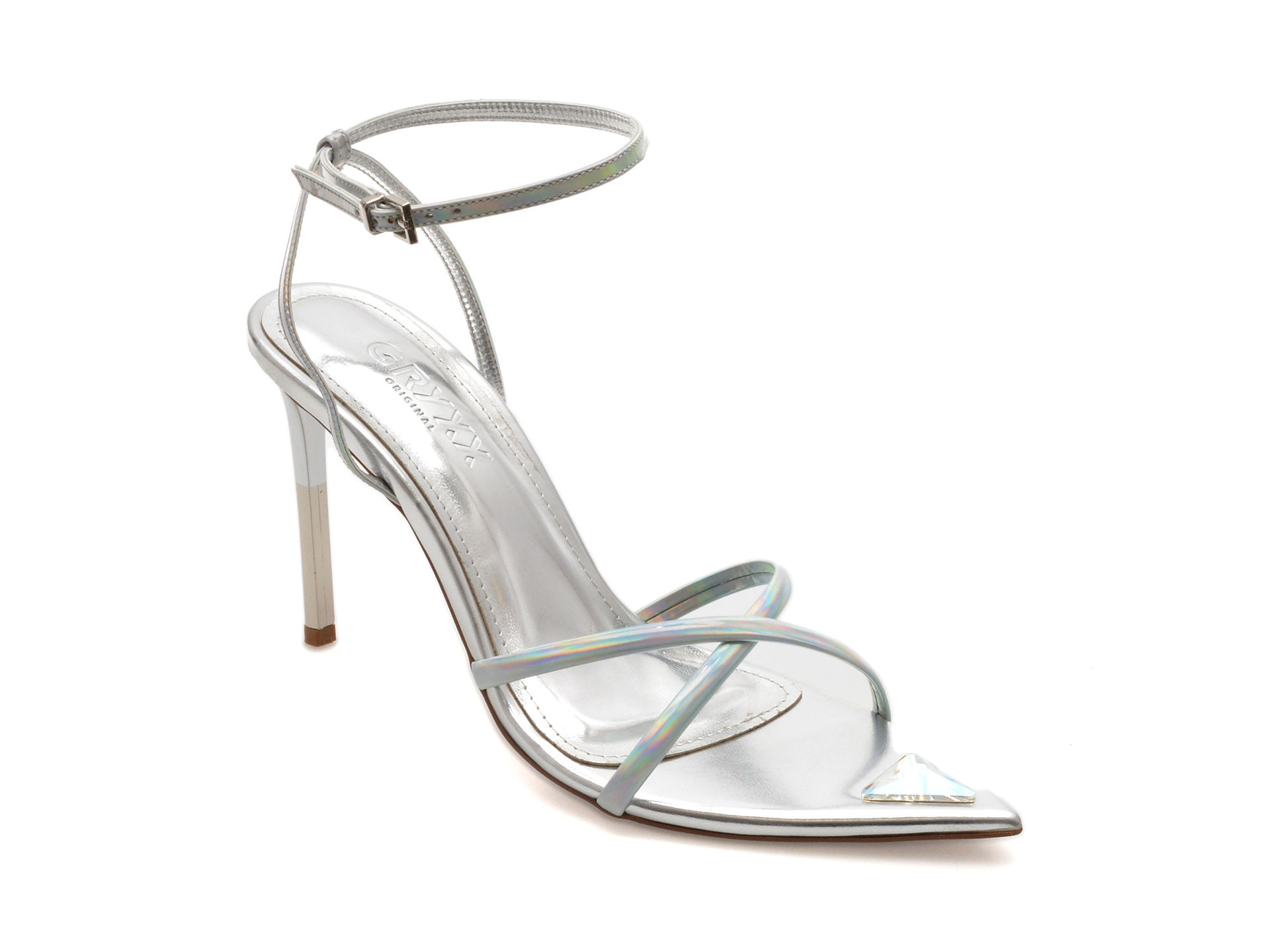 Sandale GRYXX Argintii Elegante | Piele Ecologică