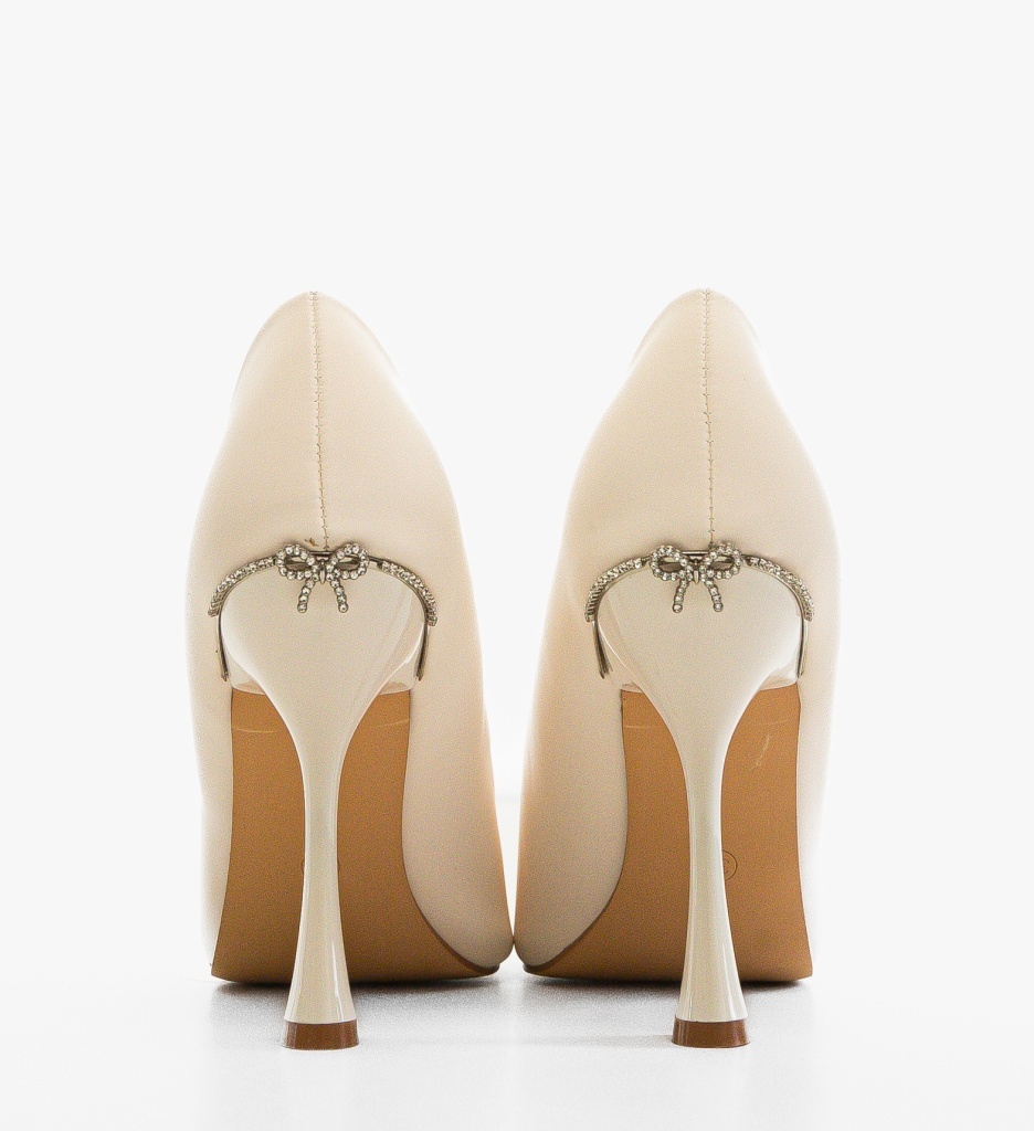 Pantofi Dama Linda Bej Eleganți - imagine 4