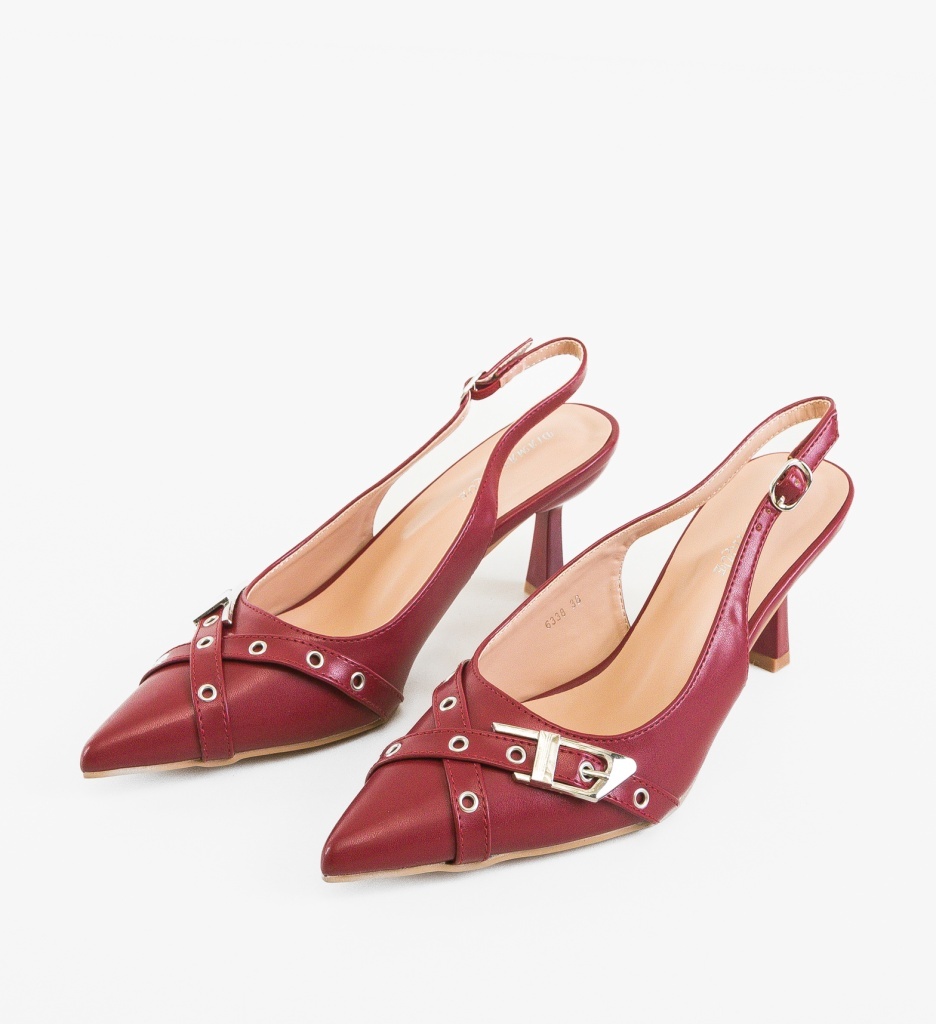 Pantofi Dama Lennox Grena Eleganți - imagine 2