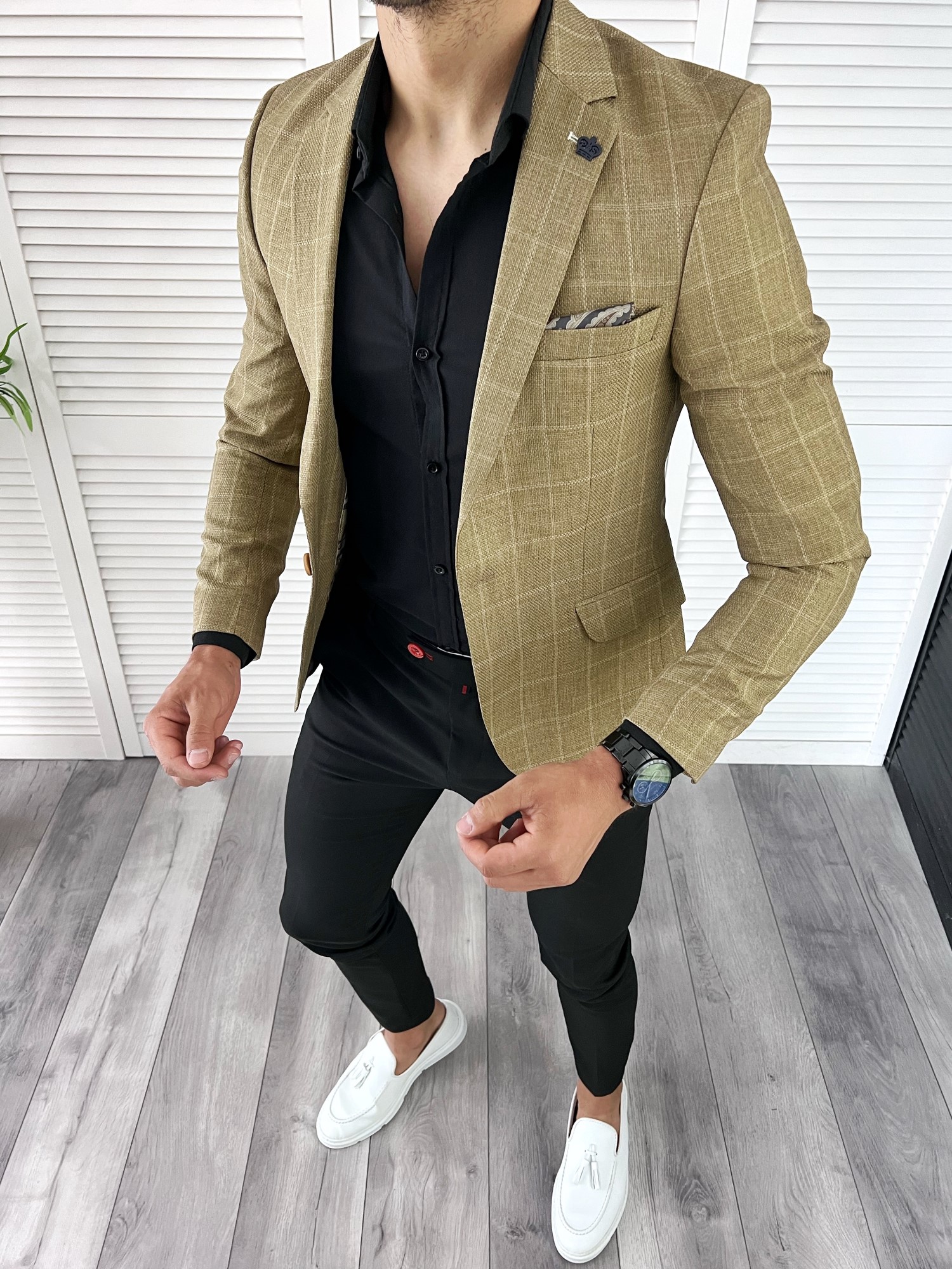 Sacou Barbati Slim Fit Carouri - Elegant Versatil