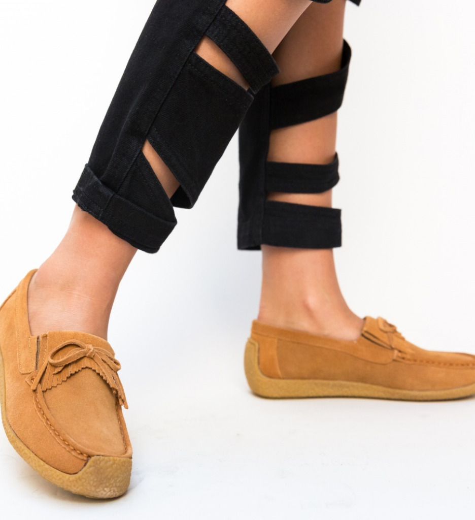 Pantofi Casual Termeio Camel: Confort și Stil - imagine 3