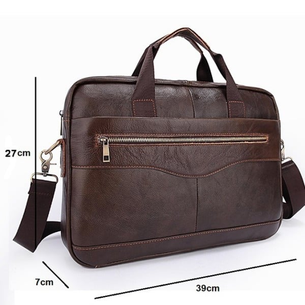 Servieta Barbati Piele Naturala OEM cu Laptop - imagine 5