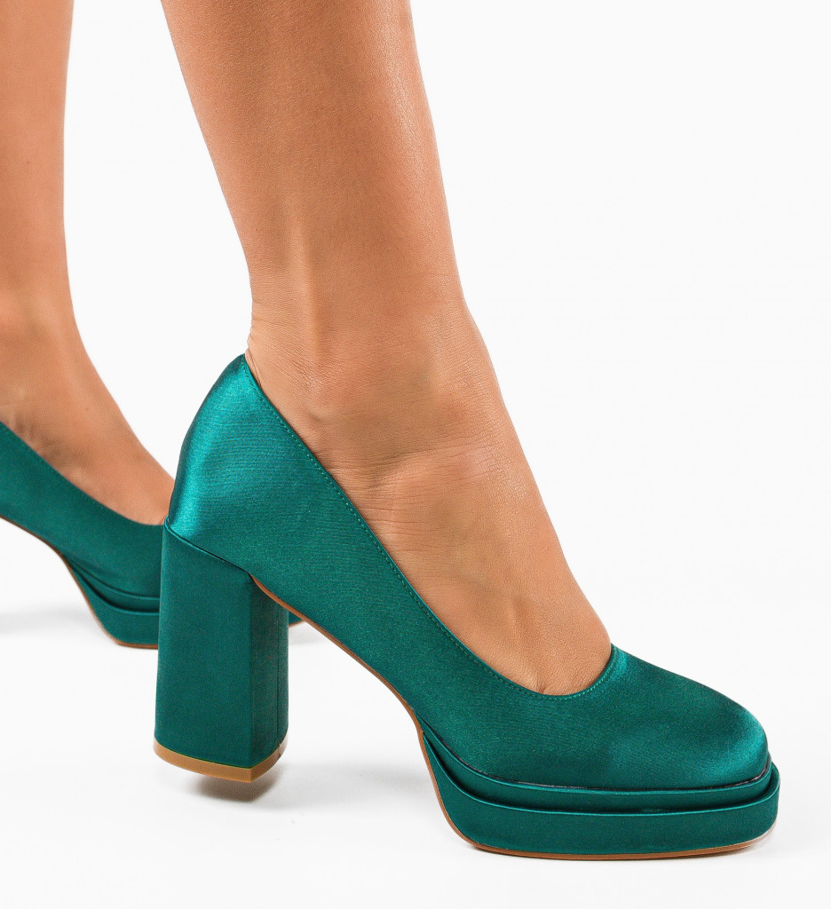Pantofi Toc Eleganți Verde - Stil și Confort - imagine 4