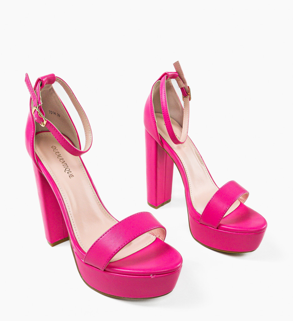 Sandale cu toc Reich Fuchsia - Eleganță și Stil - imagine 7