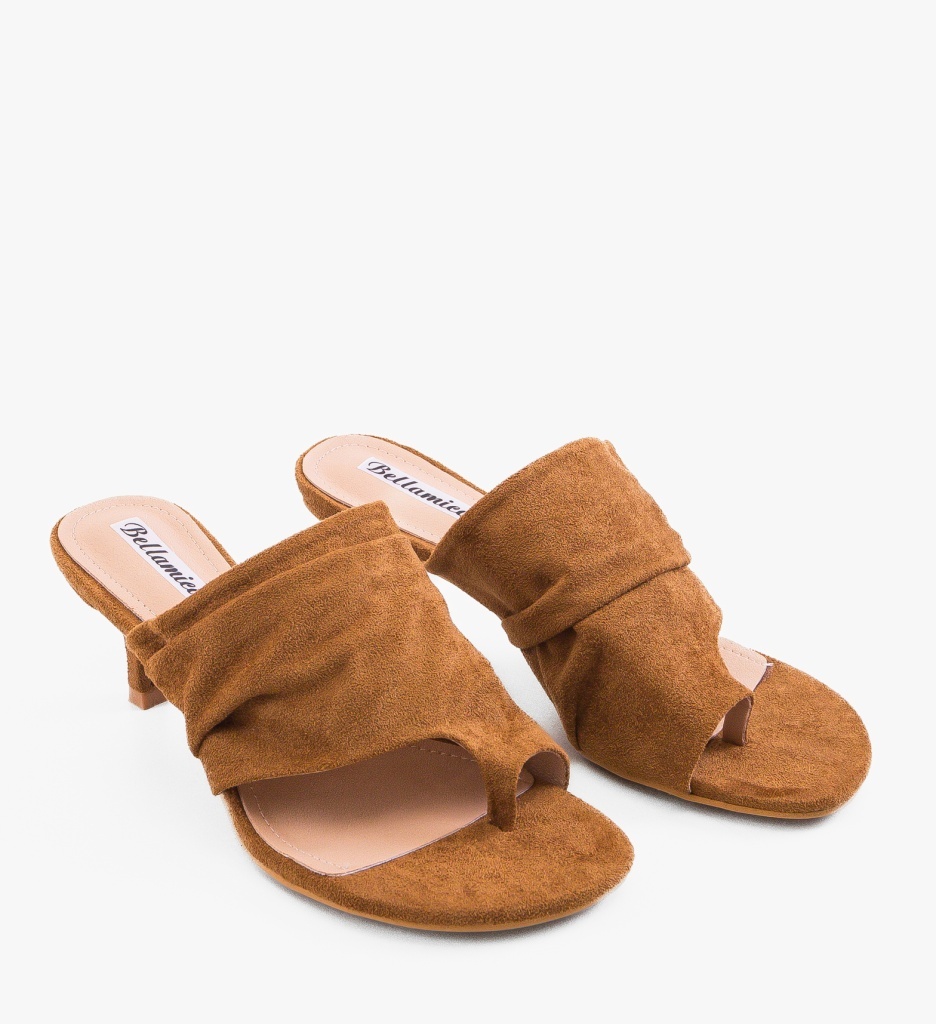 Saboti dama Herko Camel eleganți și confortabili - imagine 5