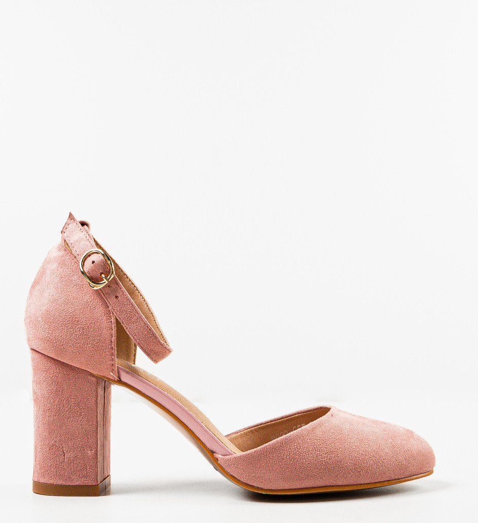 Pantofi Uneraya Roz cu Toc Eleganți - imagine 5