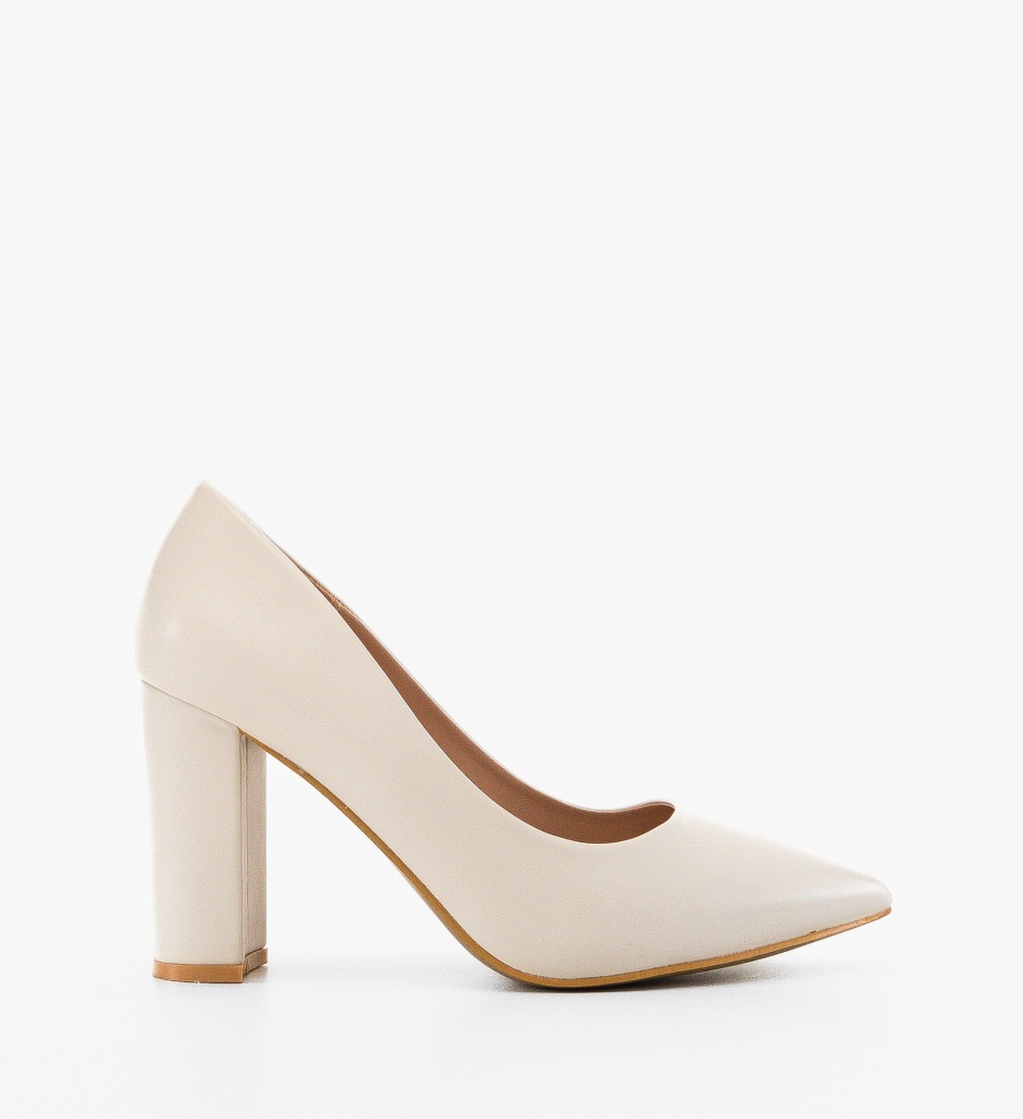 Pantofi cu Toc Albi Athena | Eleganți și Stilati - imagine 4