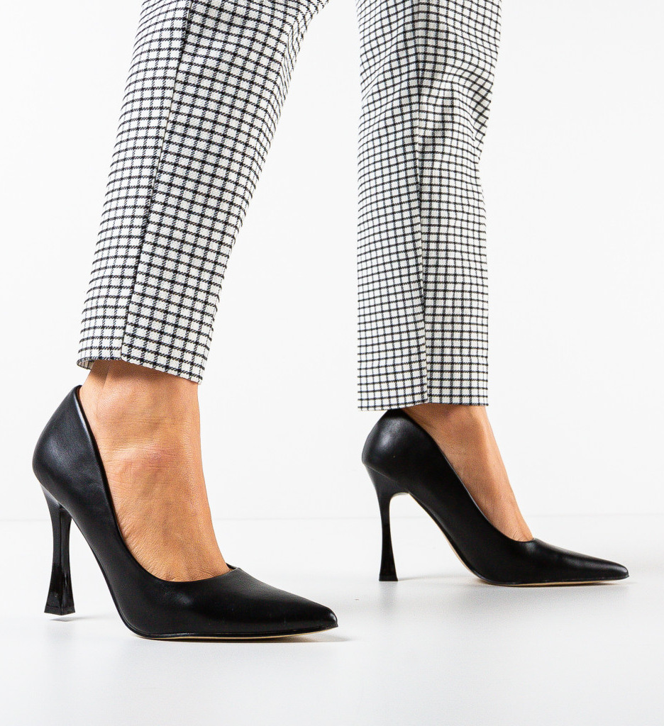 Pantofi cu Toc Pakun Negri – Eleganță Asigurată