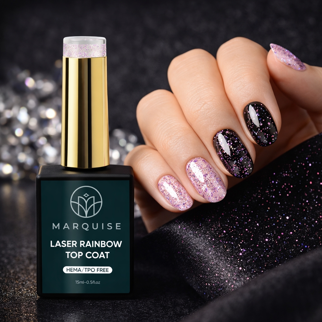 Top Coat Laser Rainbow Picadili 15ml Mov - imagine 2
