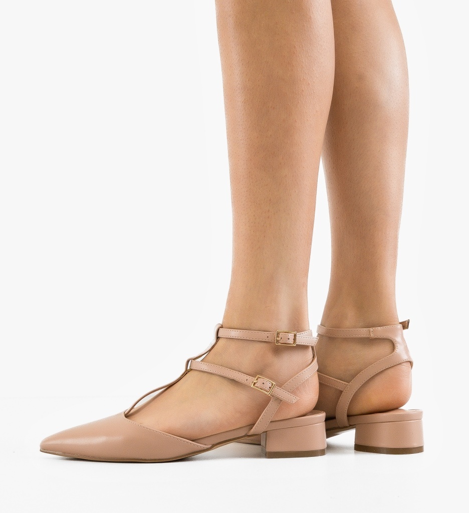 Pantofi Dama Tamara Nude Eleganți - imagine 2