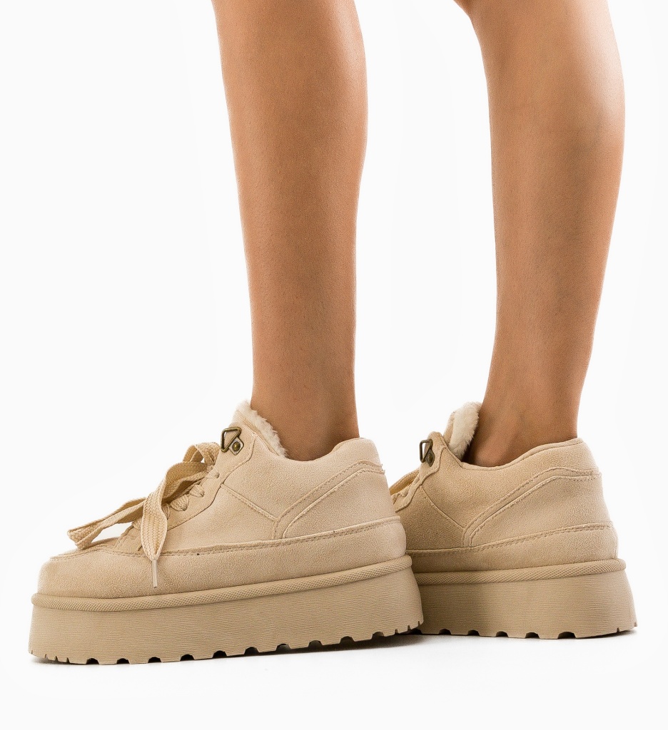 Sneakers Dama Pardy Bej - Confort și Stil Urban - imagine 3
