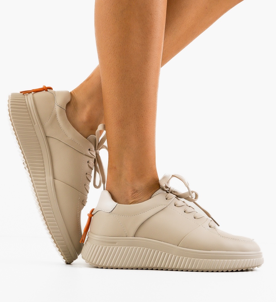 Sneakers Dama Honney Bej | Confort și Stil - imagine 4