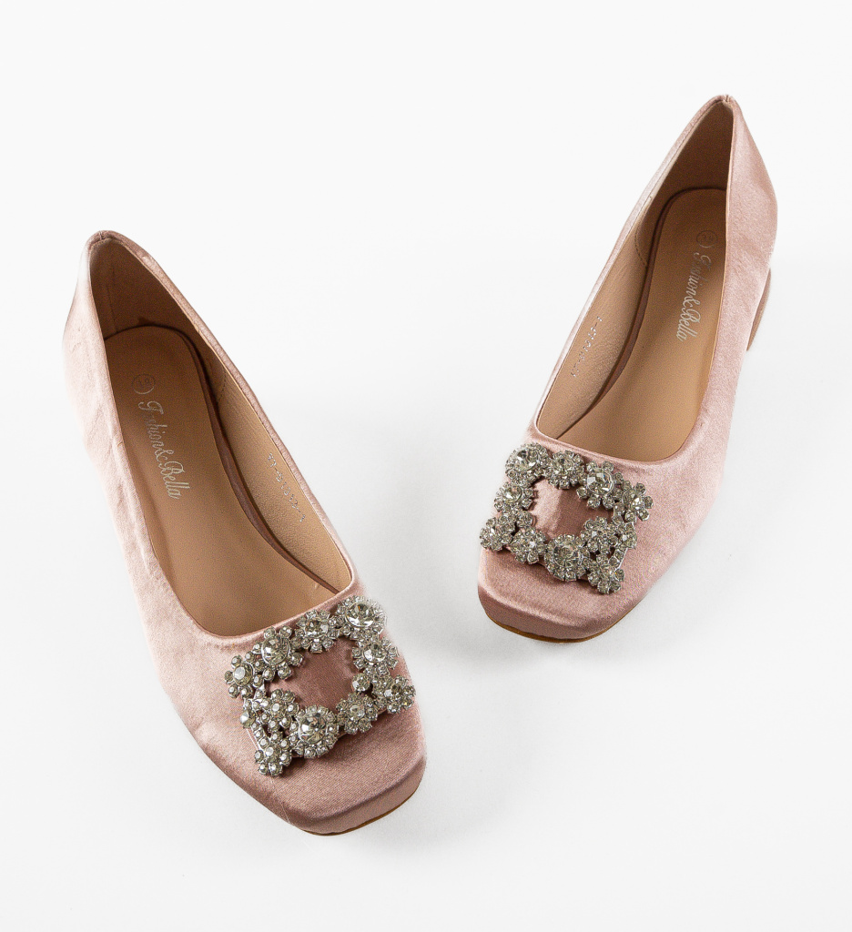 Pantofi Collins Roz Eleganți cu Toc - Stil Feminin - imagine 7