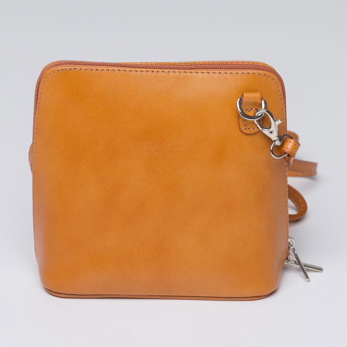 Geanta Crossbody Shopika Piele Naturală Camel