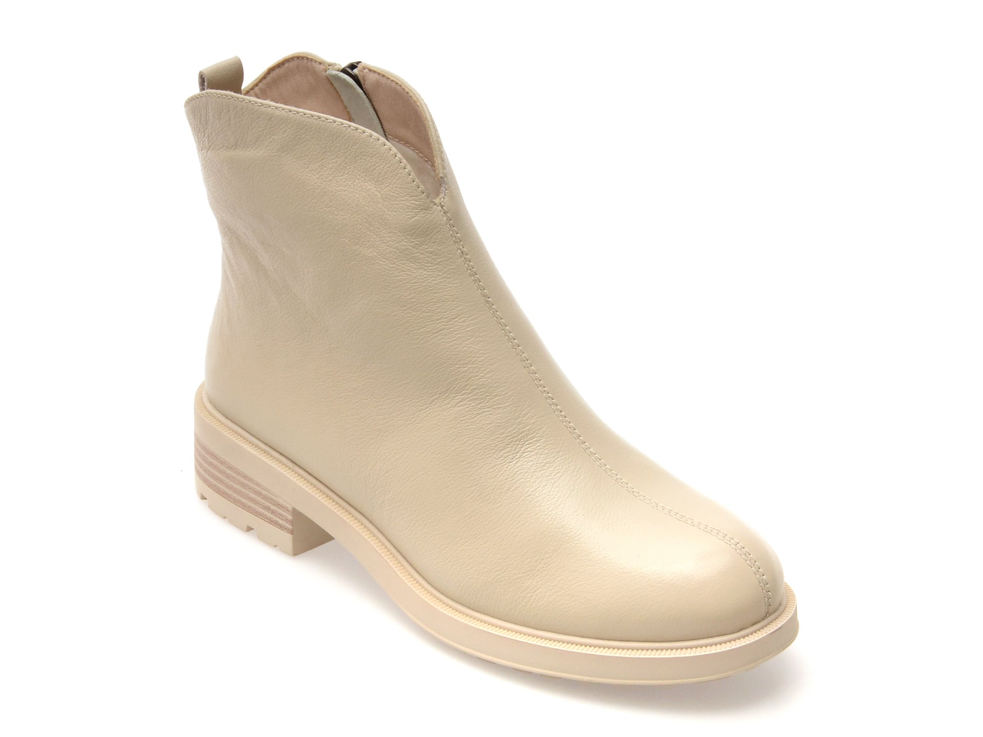 Ghete Gryxx Bej Piele Naturală | Eleganță