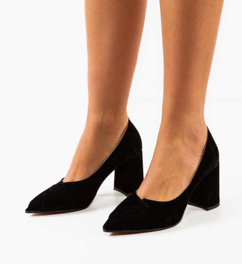 Pantofi cu Toc Jafanza Negri | Eleganță Asigurată - imagine 3