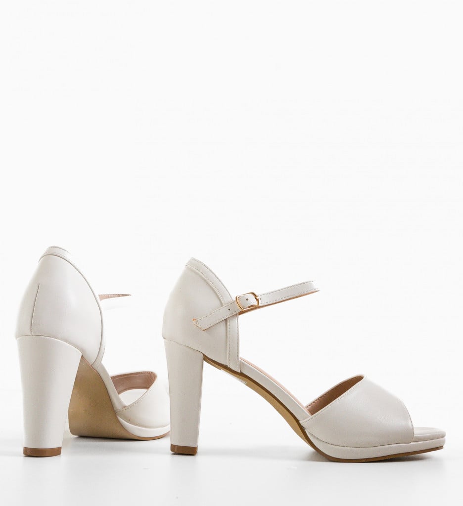Sandale Dama Nalia Albe | Eleganță și Confort - imagine 6