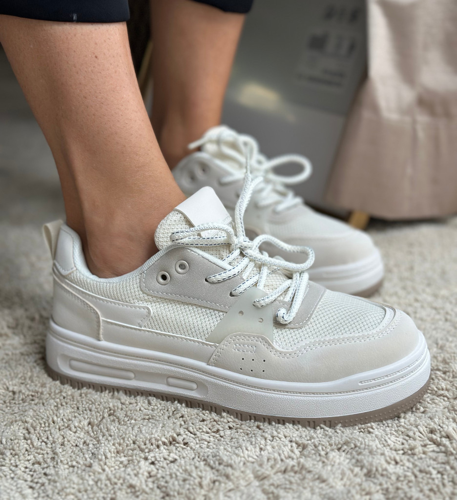 Sneakers Dama Yijun Bej - Confort și Stil - imagine 3