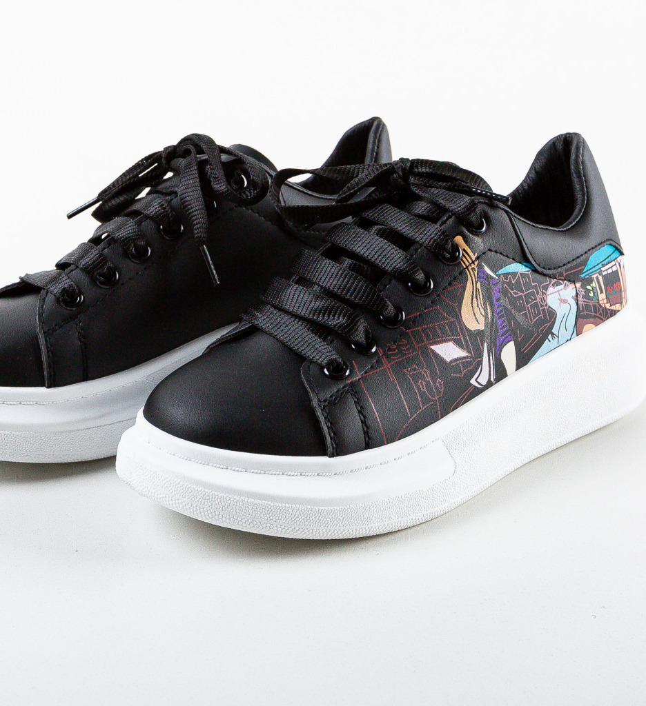 Sneakers Dama Loinli Negri - Stil si Confort - imagine 6