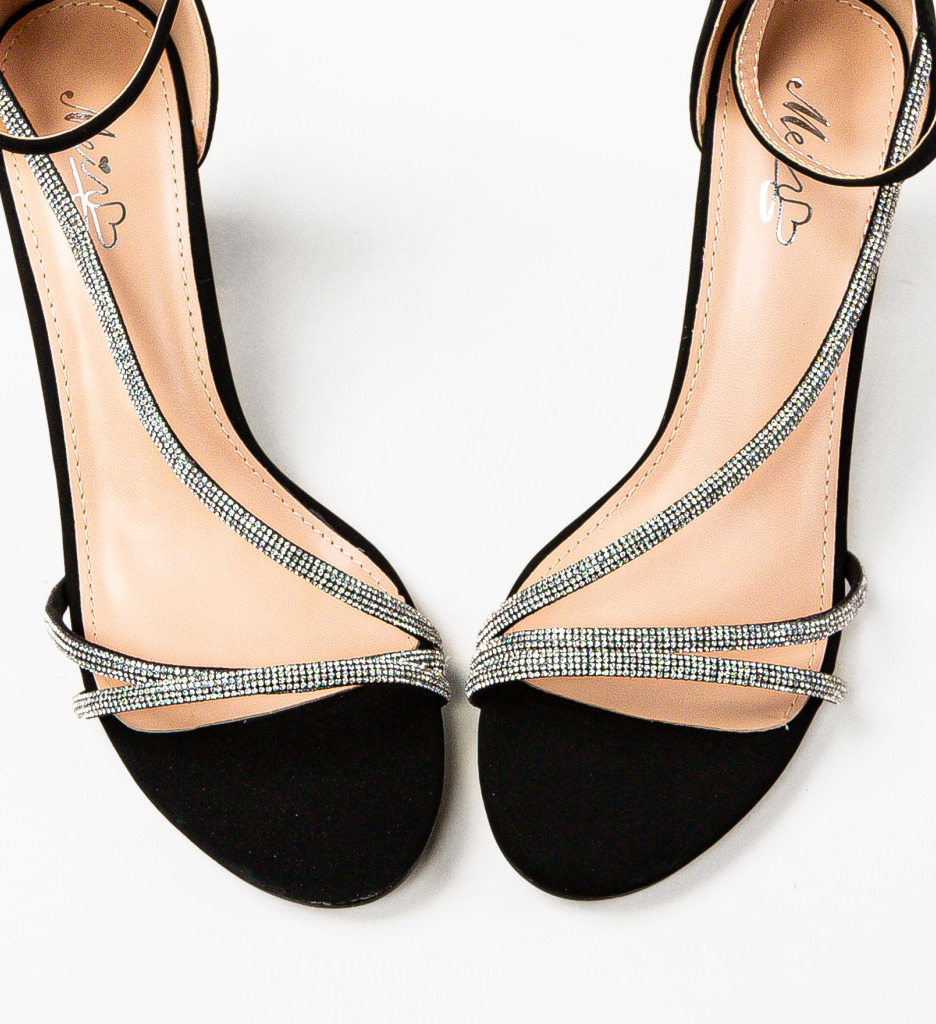 Sandale Dama Yrene Elegante Negre | Toc Stabil - imagine 5