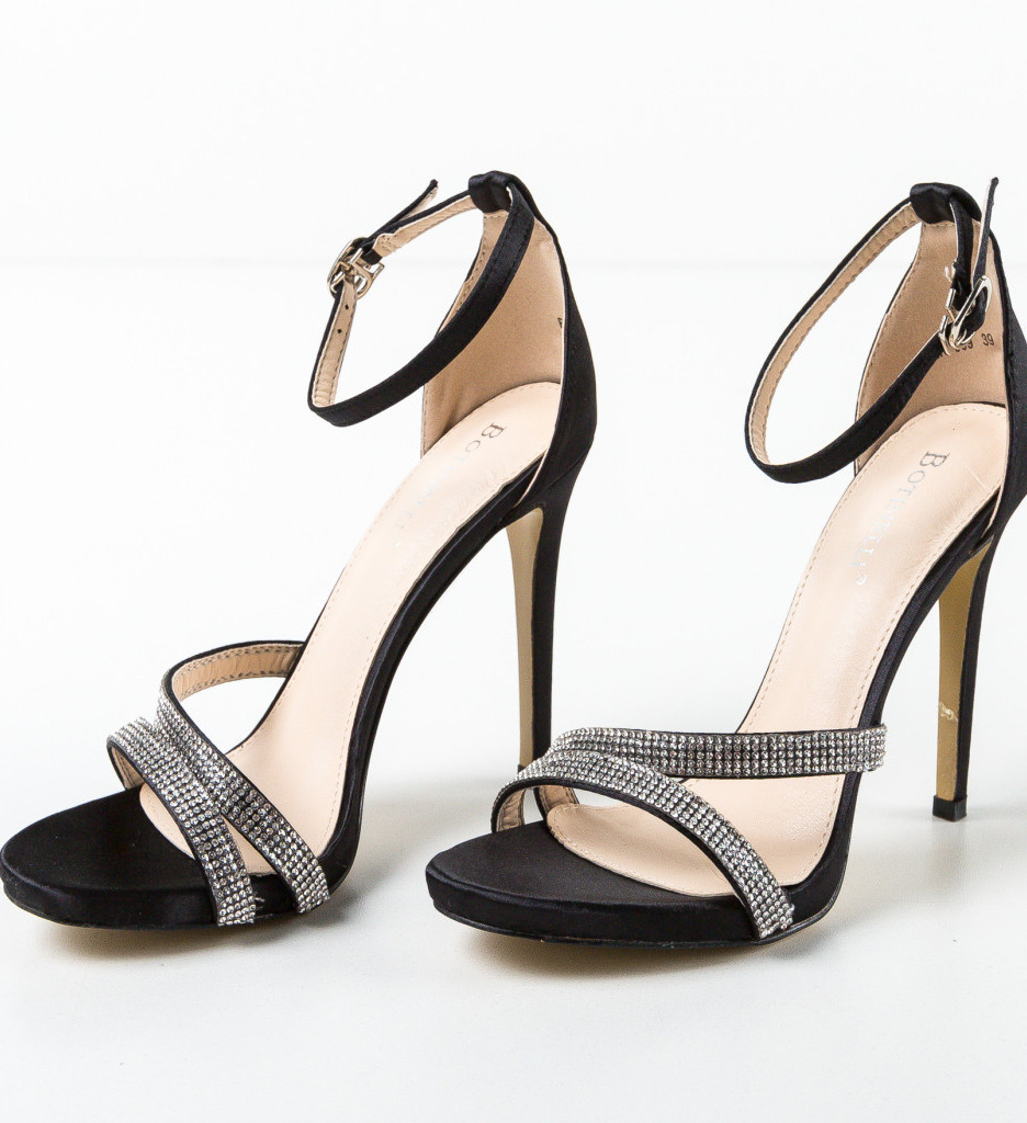 Sandale cu Toc Roujam Negre - Eleganță Asigurată - imagine 5