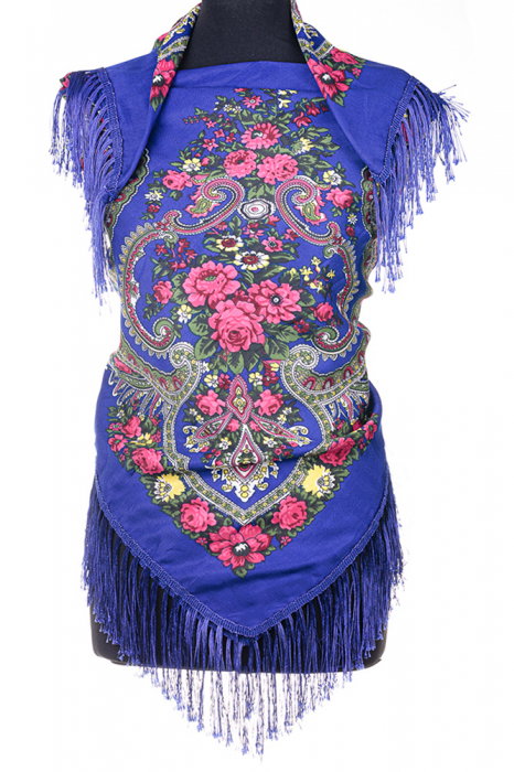 Esarfa Pavlovo Posad Shopika | Imprimeu Floral - imagine 2