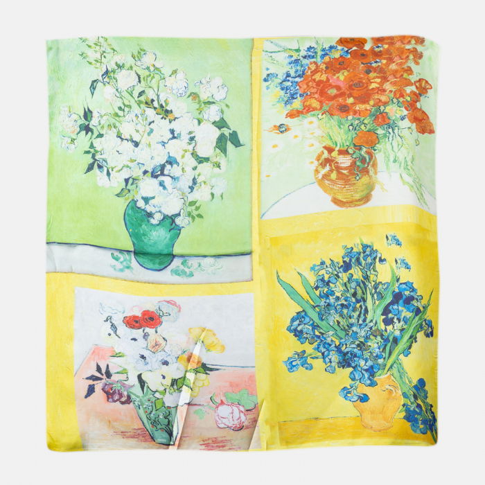 Esarfa Shopika cu Motiv Floral | Artă Elegantă - imagine 1