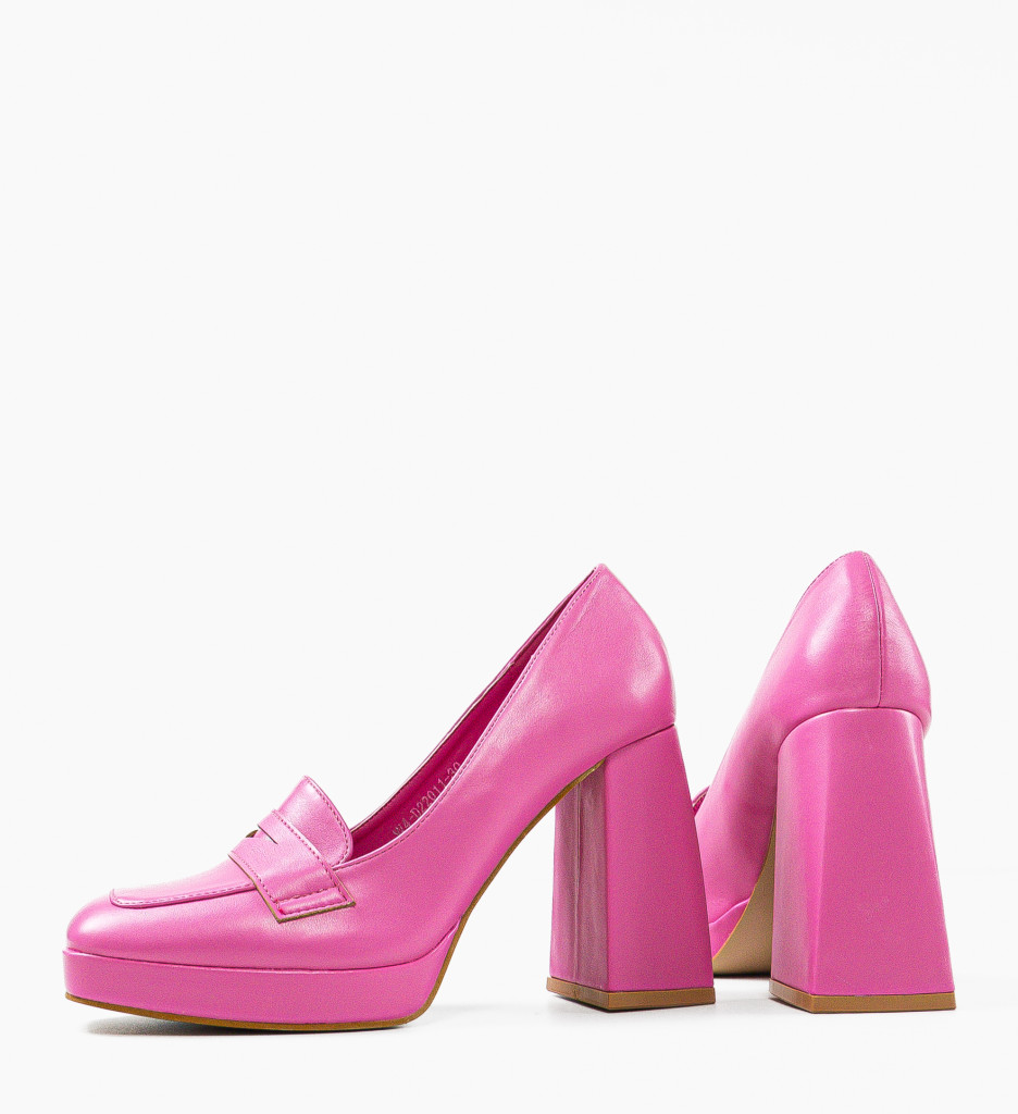 Pantofi Elino Roz cu Toc Eleganți - imagine 9