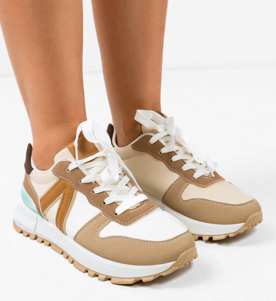 Sneakers Dama Khaki | Confort Urban Modern - imagine 2