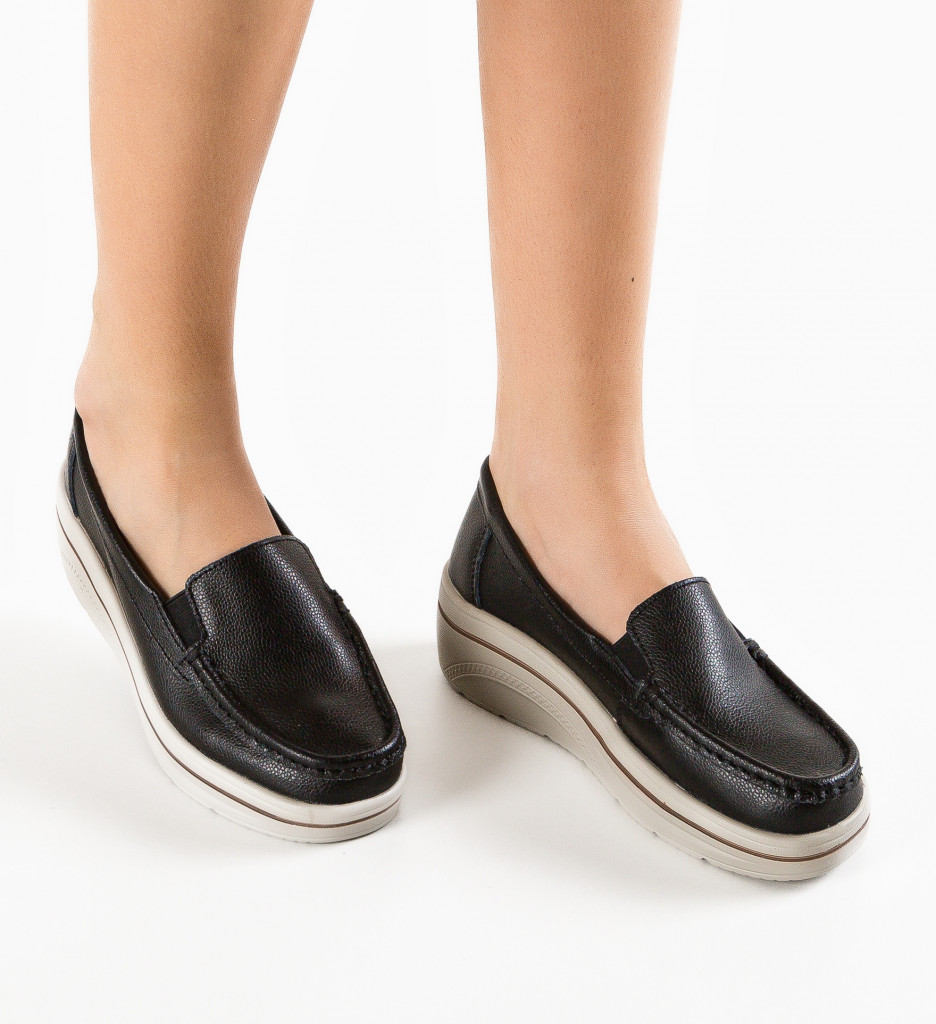 Pantofi Casual Brienne Negri | Confort și Stil - imagine 2