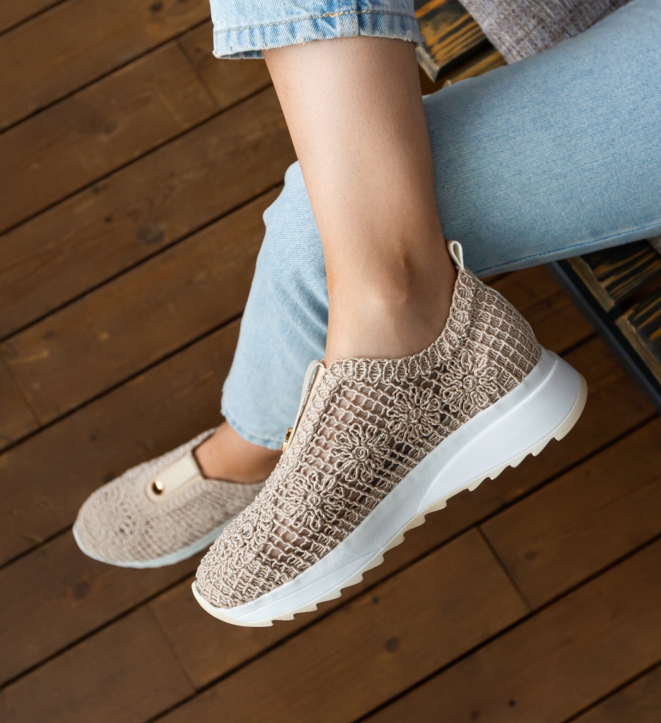 Sneakers Dama Selima Bej - Confort și Stil - imagine 7