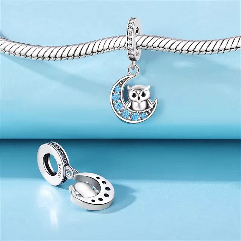 Charm Bufniță Argint Delis | Design Elegant - imagine 3