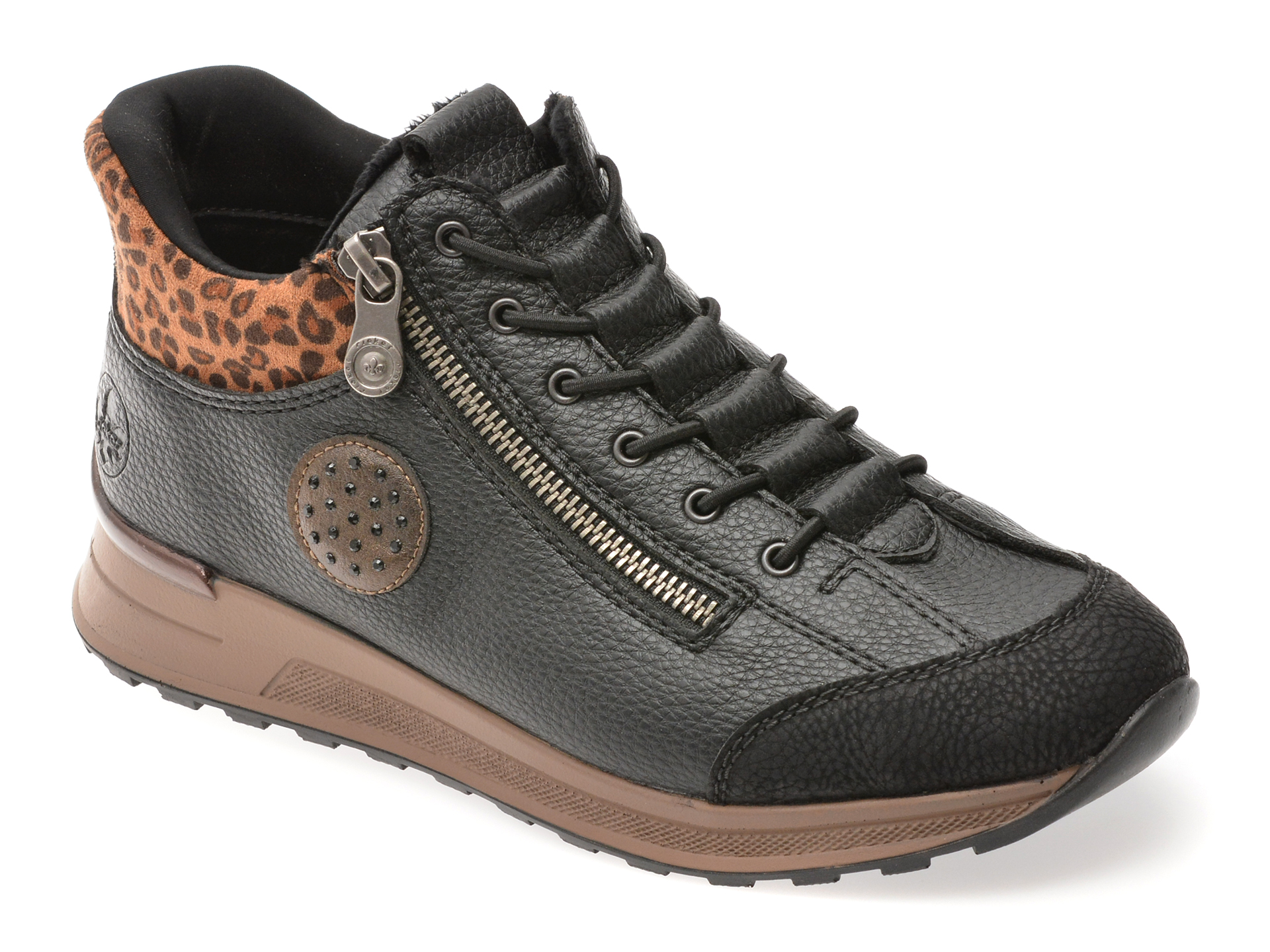 Ghete Rieker N1457 negre - Confort premium