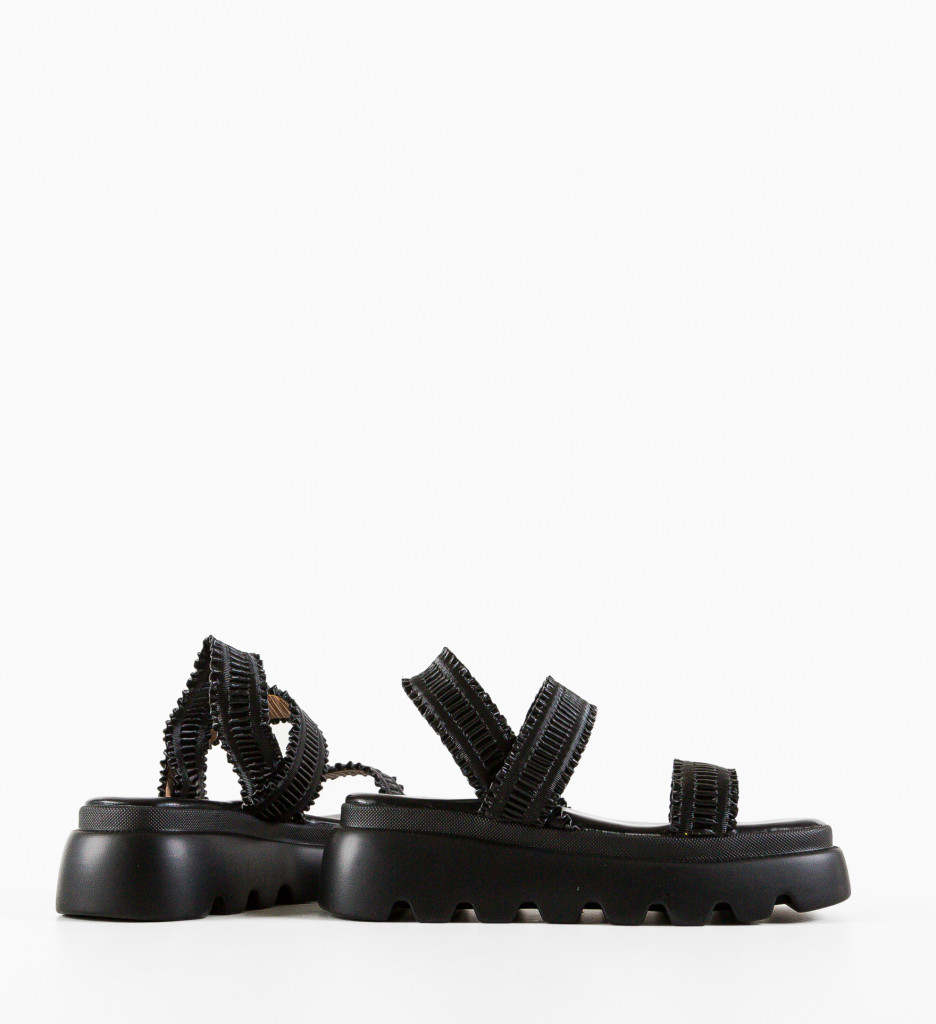 Sandale Dama Minnie Negre - Eleganță și Confort - imagine 5