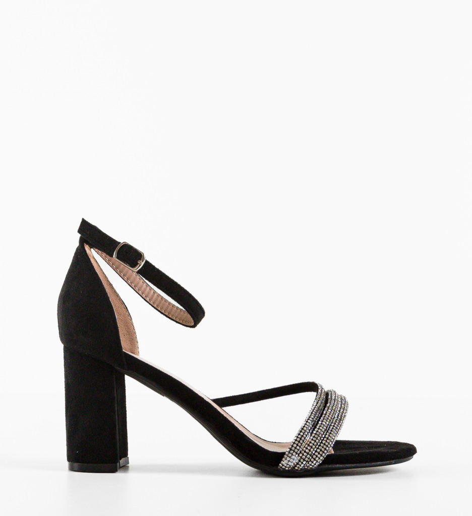Sandale cu Toc Stacey Negre | Eleganță Maximă - imagine 3