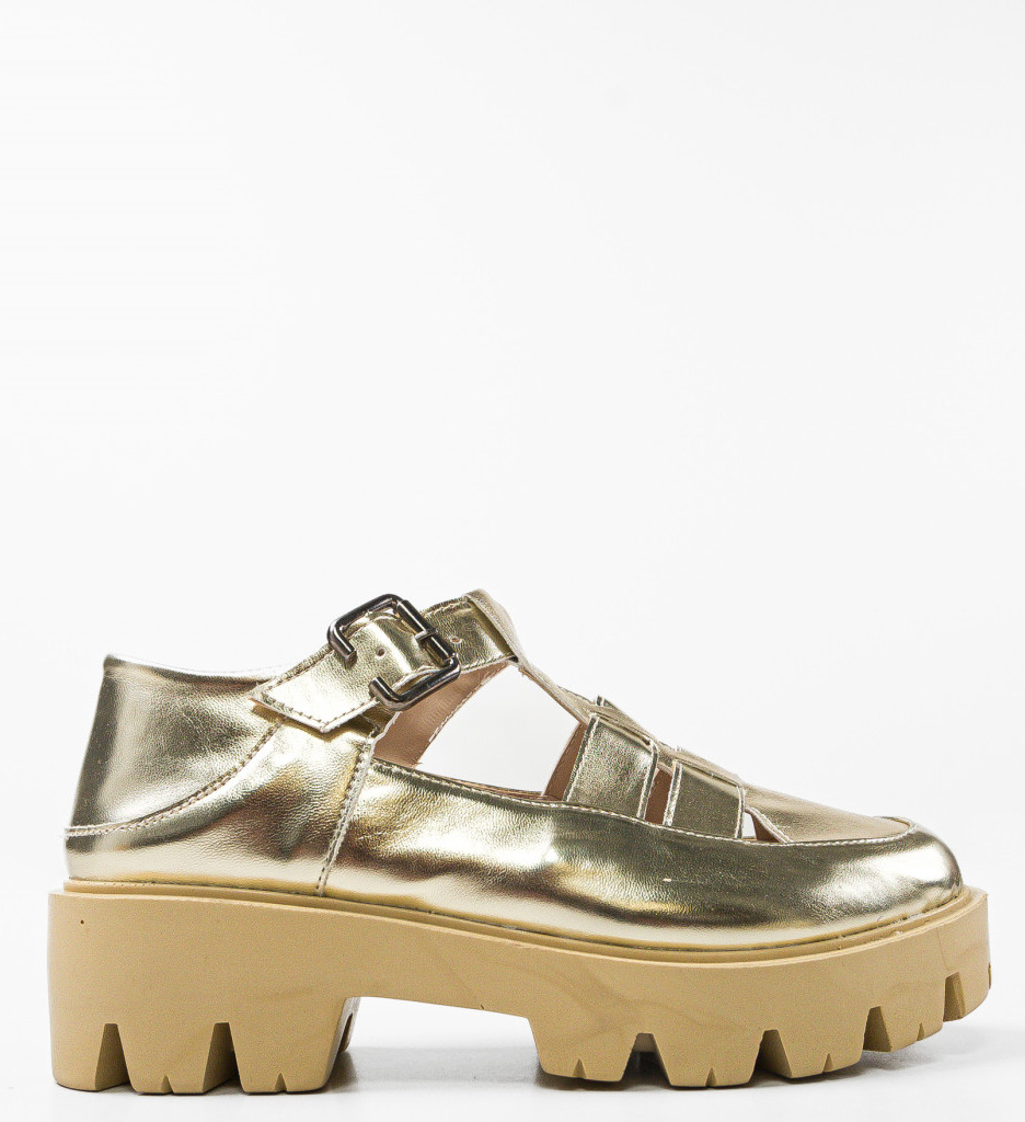 Pantofi Casual Aurii | Stil Unic Asigurat - imagine 5