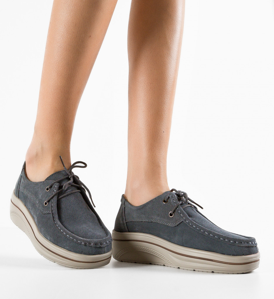 Pantofi Casual Auron Gri - Confort și Stil