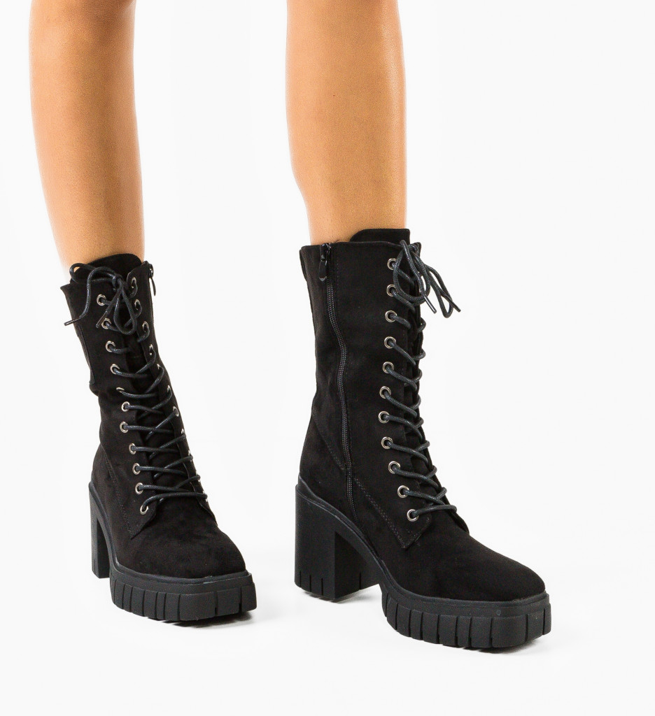 Botine Jamal Negre - Eleganță și Confort - imagine 2