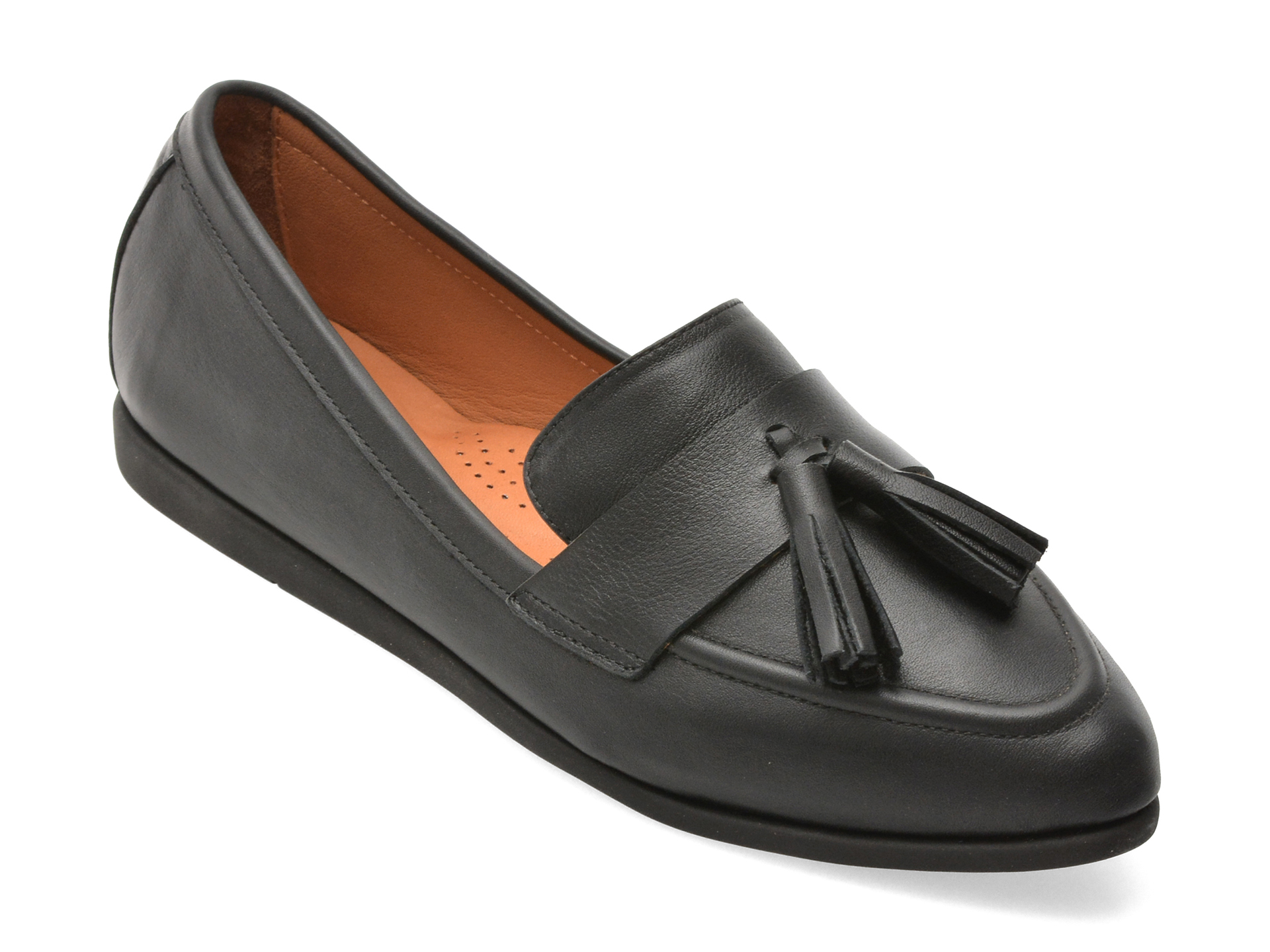 Mocasini IMAGE Negri Din Piele Naturală