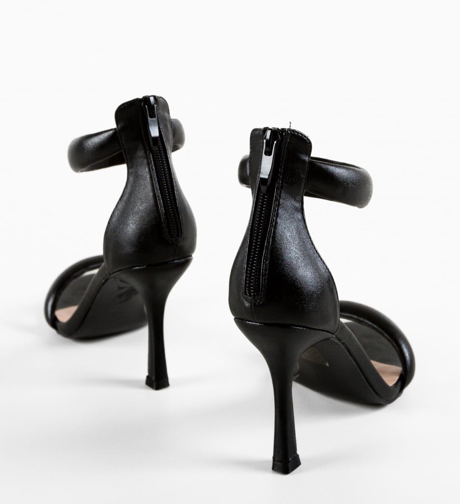 Sandale cu toc Yakup Negre - Eleganță și Stil - imagine 10