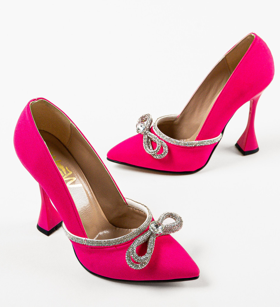 Pantofi Toc Risgan Fuchsia | Eleganță și Stil