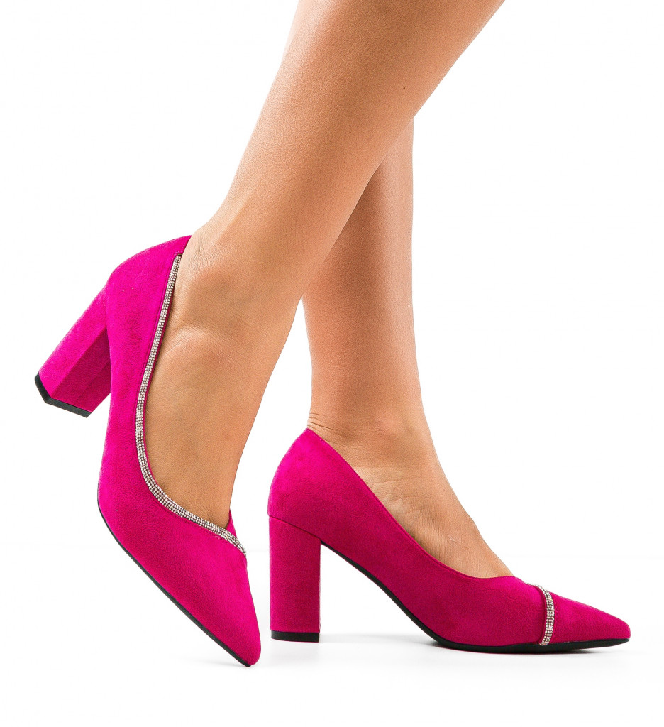 Pantofi cu toc Bavalka Fuchsia - Eleganță și Stil - imagine 3